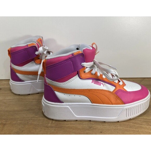 Puma Karmen Rebelle Mid Sneaker Platform Trendy Indie Hipster Girl Big Kid 4.5 - Picture 1 of 8